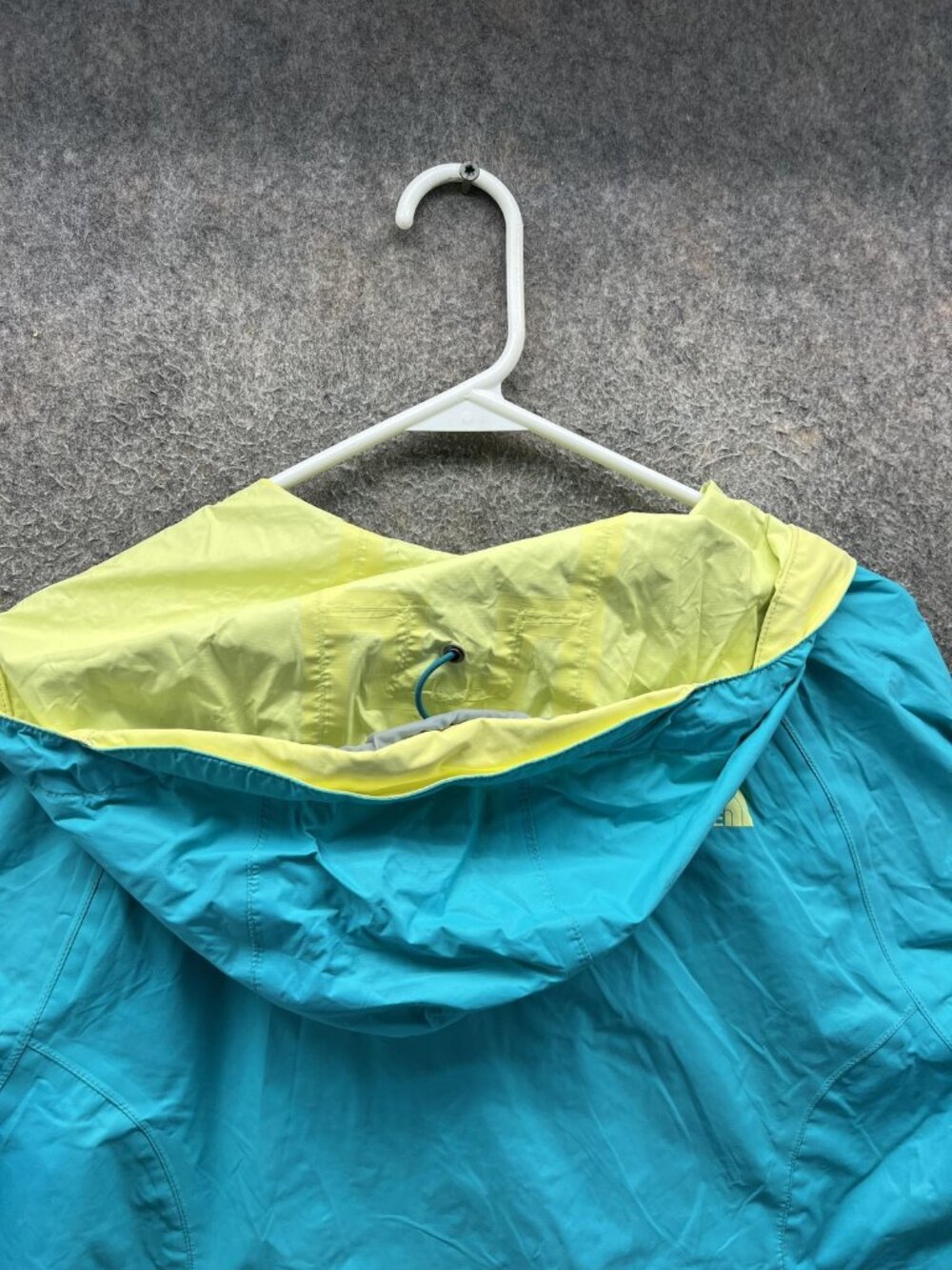 The North Face Jacket Womens Small Blue Colorblock Hooded Windbreaker Hiking - Picture 11 of 12